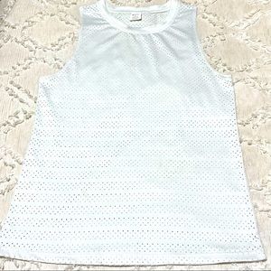 ZYIA Medium White Mesh Tank Top